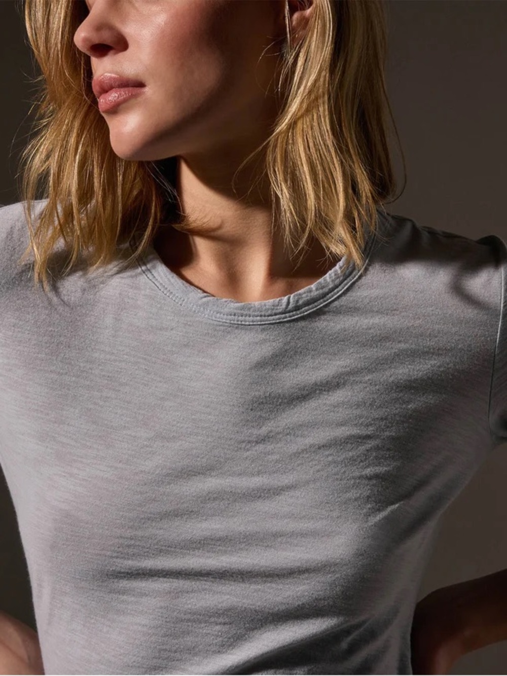 SHEER SLUB LONG SLEEVE CREW 0 - Picture 3 of 8